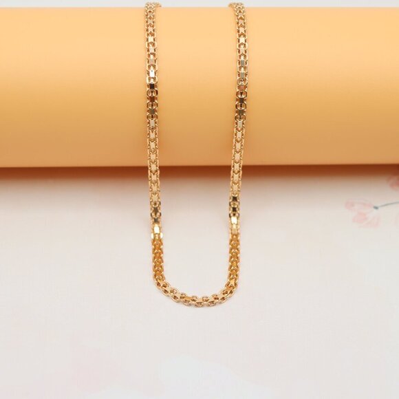 "Chunky Rose Gold Chain Necklace Bold & Stylish Look, XPNL0131 - Picture 5 of 12